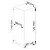 Szafka OLIWIA W30 H720 BIAŁA / BETON