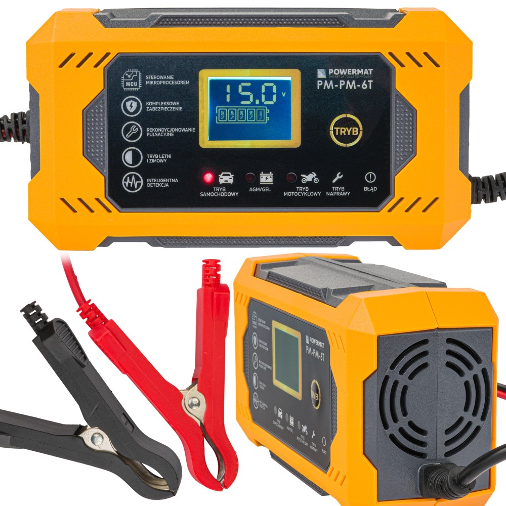 Prostownik MIKROPROCESOROWY Akumulatorowy 12V PM-PM-6T Prostownik MIKROPROCESOROWY Akumulatorowy 12V PM-PM-6T