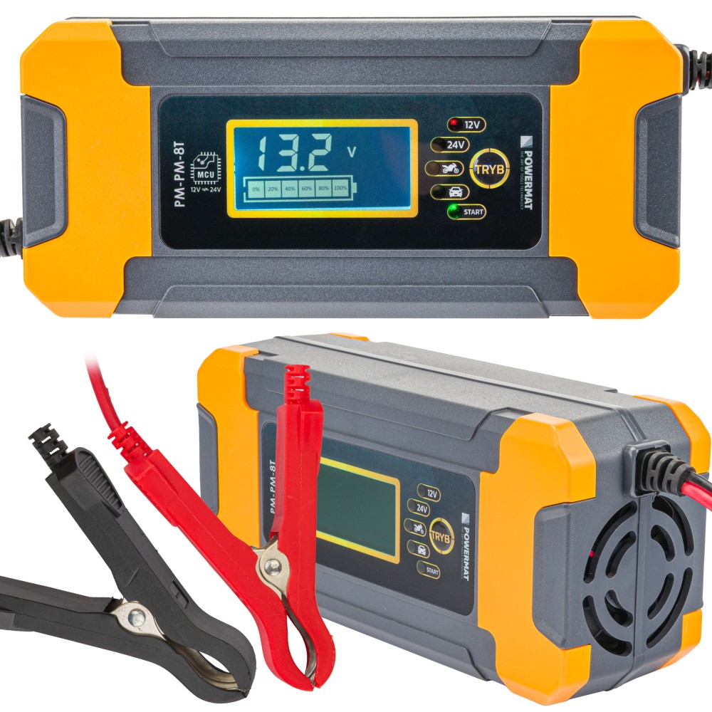 Prostownik MIKROPROCESOROWY Akumulatorowy 12/24V PM-PM-8T Prostownik MIKROPROCESOROWY Akumulatorowy 12/24V PM-PM-8T