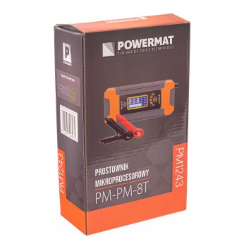 Prostownik MIKROPROCESOROWY Akumulatorowy 12/24V  PM-PM-8T