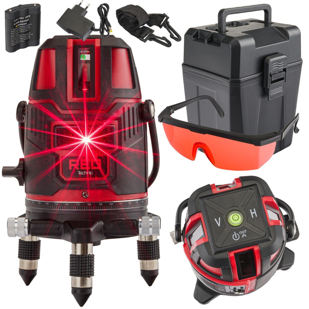 POZIOMICA LASEROWA LASER KRZYŻOWY 360 CZERWONY RTPLK0037 POZIOMICA LASEROWA LASER KRZYŻOWY 360 CZERWONY RTPLK0037